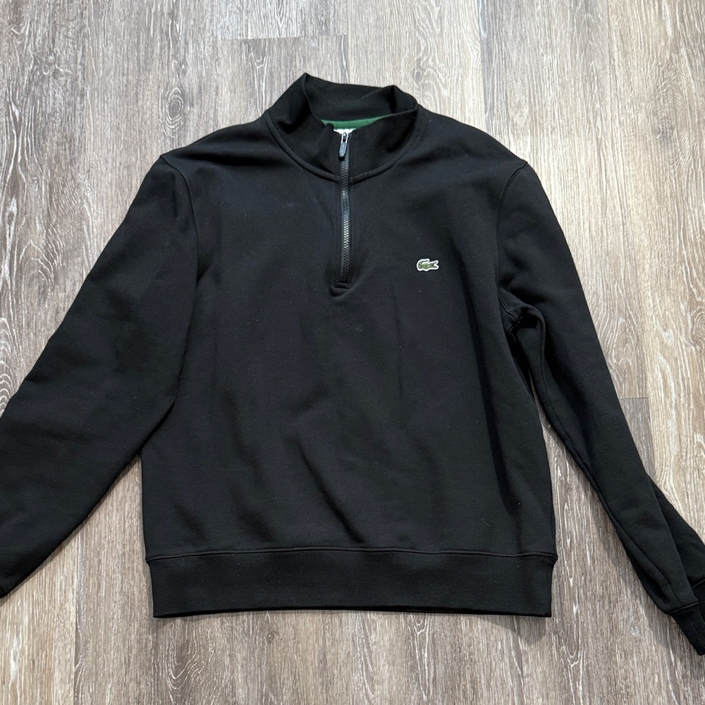 Lacoste Men's Black Zip-Up Sweater